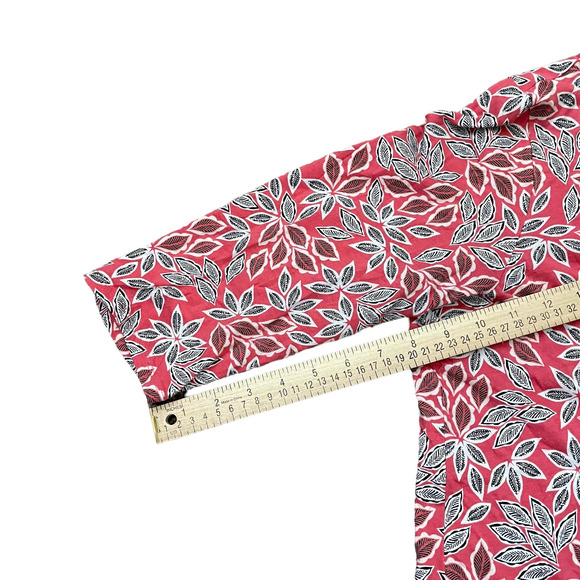 J. Jill Pullover Top Womens L Petite Multicolor Block Floral Crew Neck Tunic Tee - Picture 9 of 11